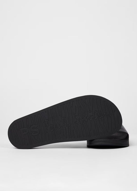 Black 'Sports Stripe' 'Zed' Slides