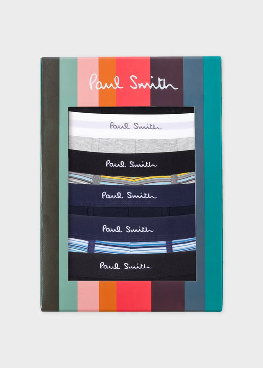 'Signature Stripe' and Plain Long Boxer Briefs Seven Pack