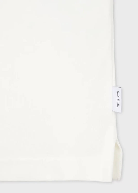 White Button-Front Polo Shirt