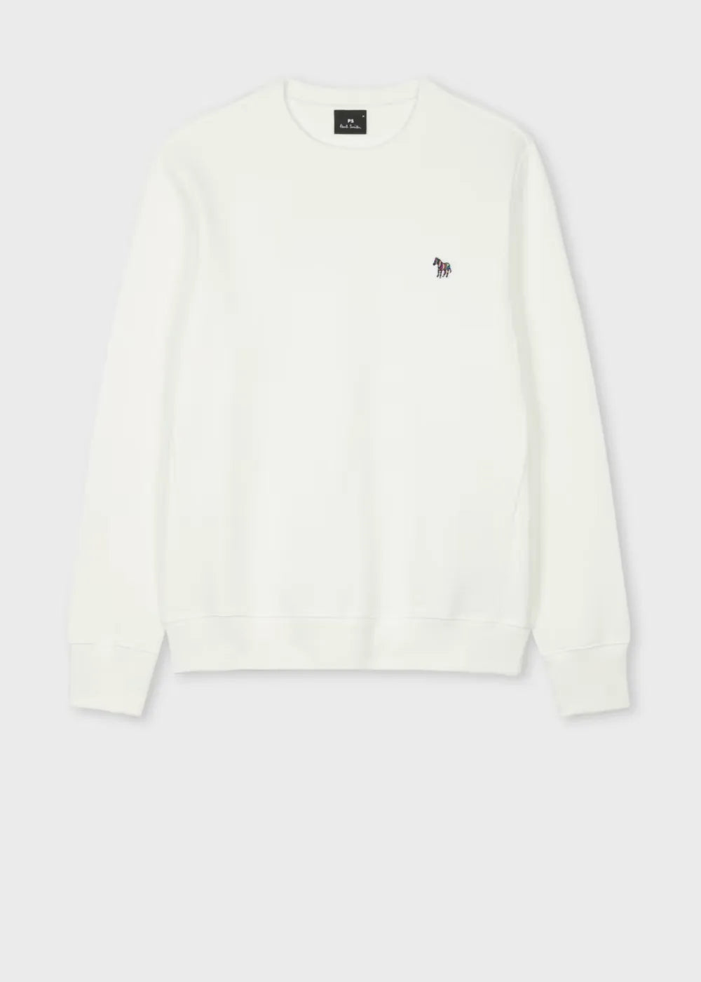 Ecru Organic Cotton Zebra Logo Sweatshirt